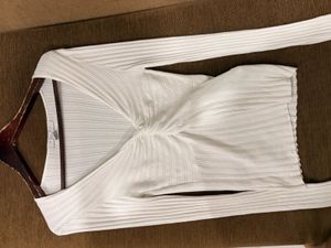 White Twist Front Top