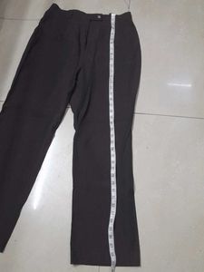 Burgandy Highwaisted Leg Trousers
