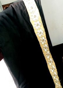 BLACK PLAIN GEORGETTE SAREE