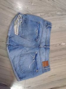 Distressed Denim Shorts