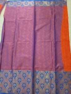 Beautiful Silk Saree with Blue Colour Zari work