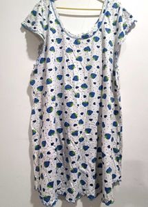 Strawberry Print Night Dress