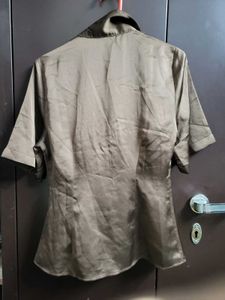 Brown Satin Shirt