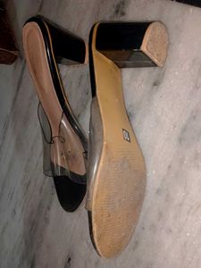 Trendy Clear Heel Mules