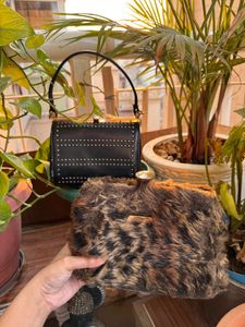 Black embellished sling bag