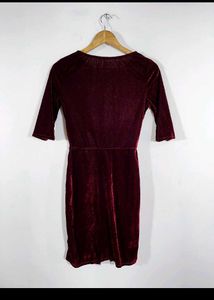 Velvet Wine Red Dress (women)