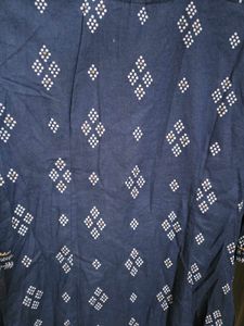Elegant Embroidered Bkue Kurti Set