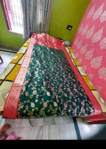 Jal Katan Beautiful Green Saree