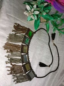 Mirrored Chain Statement Necklace