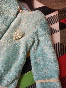 Fuzzy Blue Toddler Top