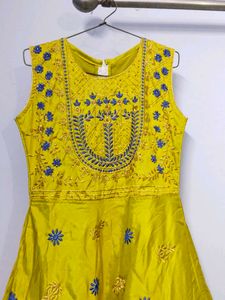 Yellow Embroidered Dress