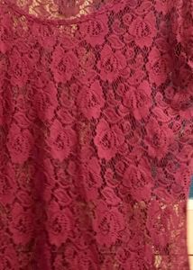 Maroon Lace Top❤️