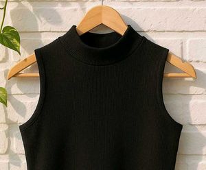 black turtle neck top