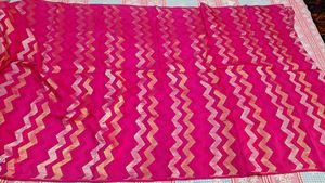 Pink Saree with Gold Detail