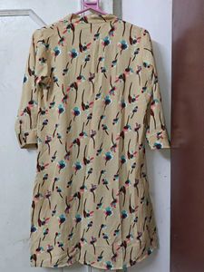 Stylish Design Women Beige Shirt Style Kurta