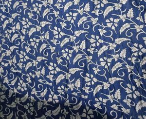 Blue &amp; White Floral Print Dress