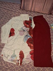 Floral Print Shirt & Pants Set