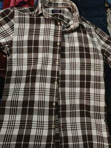 Brown Plaid Casual Shirt