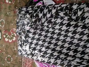 Wonderful Black And White Printed Skirt