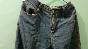 Embroidered Denim Jeans