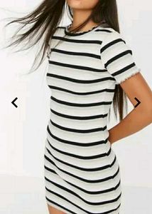 TRENDYOL Striped Fitted Bodycon Dress