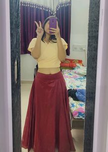 Maroon Long Skirt 😍Ethnic Plus Party Wear