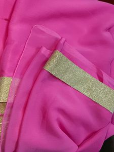 Beautiful Rose Pink Colour Saree
