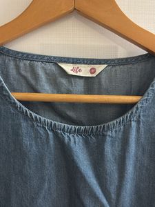 Denim Tie-Back Top