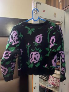 Floral Knit Cardigan