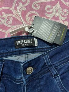 Dark Blue Denim Jeans by Dolce Crudo