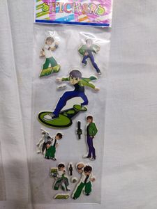Ben 10 Batman And Sponge Bob Stickers Combo