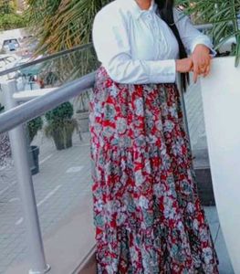 Floral Tiered Maxi Skirt