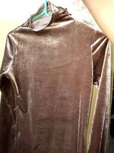 Velvet Turtle Neck Top