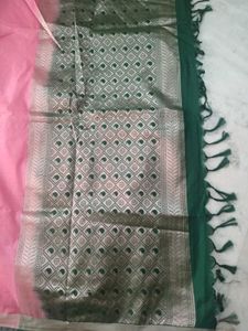 Pink soft silk saree