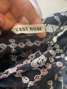 Sheer Floral Button-Down Top