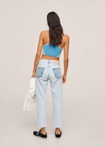 Mango dual Tone Straight Fit denim
