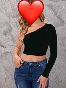 One-Shoulder Crop Top