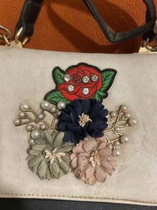 Elegance Red And White Satchel
