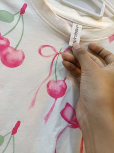 Cherry &amp; Bows Cropped Tee (Pinterest vibe)