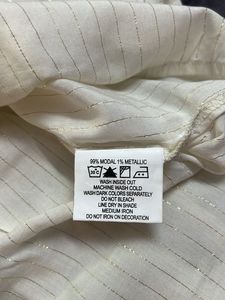 Next Ivory Metallic Stripe Shirt