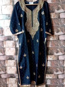 Z Black Wedding Kurti Dupatta Set
