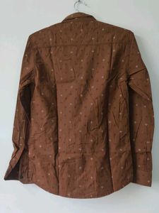Spykar&#39;s Brown Patterned Casual Shirt