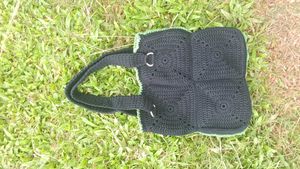 Handmade Crochet Flower Tote Bag