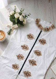 White Embroidered Detail Dress