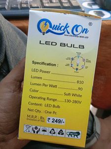 Quick On 15 Watt LED Bulb White
