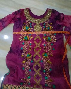 Embroidered Kurta Sharara Set