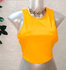 🎁Buy 2 Get 1 Free 🎁Yellow Crop Top