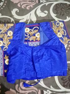 Embroidered Blue saree