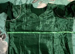 Green &amp; Gold Embroidered Salwar Kameez