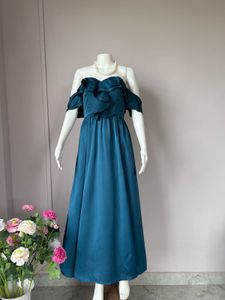Teal Ruffle Maxi Dress